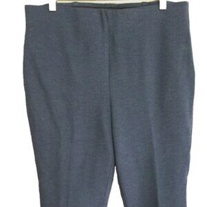 Talbots Montauk Petites Size 12P Knit Pants Pull-on Flare Leg Ankle length Blue